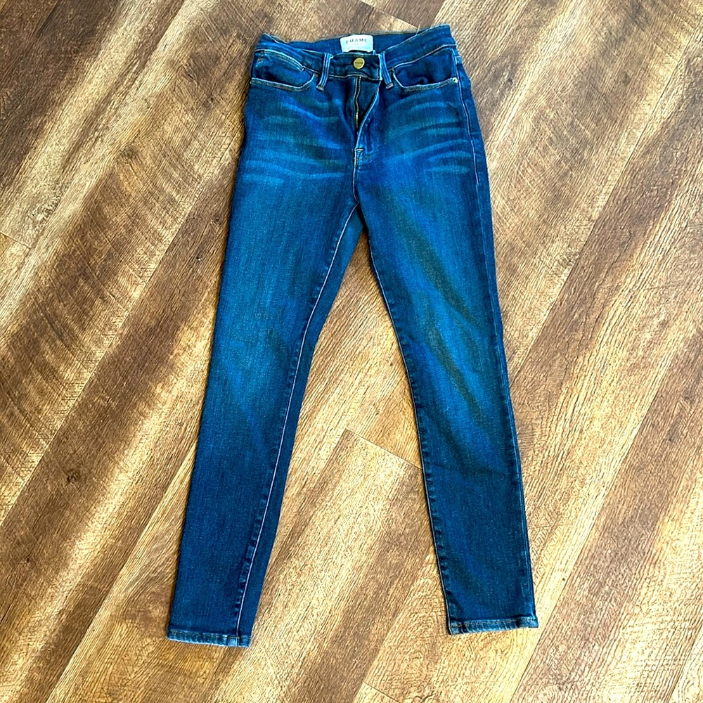 FRAME denim High Rise skinny crop top- 27